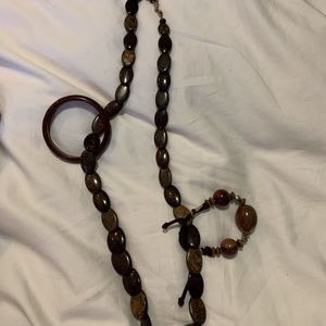Assortment of necklace and bracelets